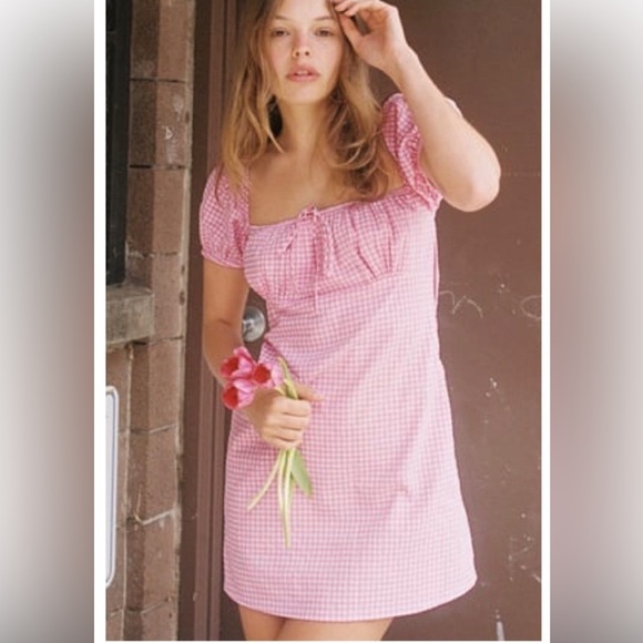 Zara Pink Gingham Dress - Picture 1 of 9